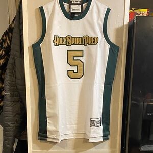 ANTHONY EDWARDS HIGH-SCHOOL #5 White & Green Basketball Jersey